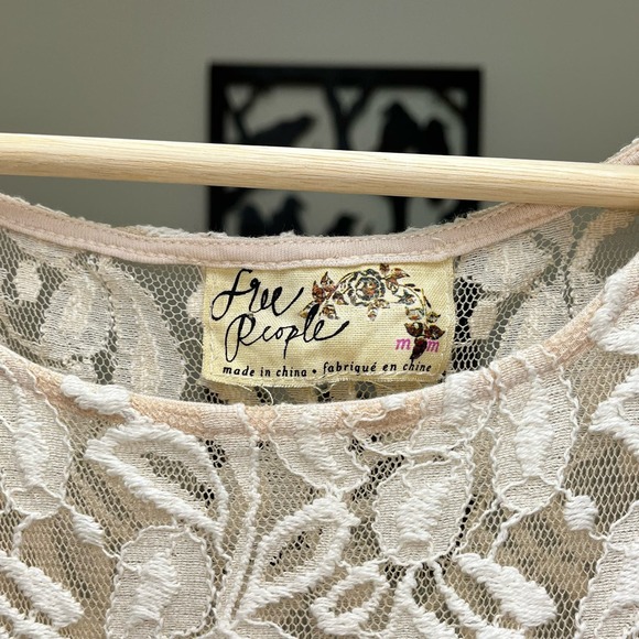 Free People Miles of Lace Sleeveless Skater Dress Medium - Picture 4 of 7